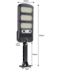 Lampione Stradale Pannello Solare 213 Led Con Sensore Di Movimento E Telecomando         