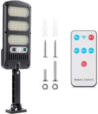 Lampione Stradale Pannello Solare 213 Led Con Sensore Di Movimento E Telecomando         