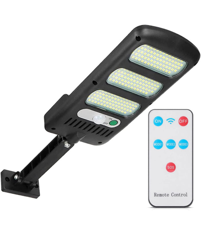 Lampione Stradale Pannello Solare 213 Led Con Sensore Di Movimento E Telecomando         