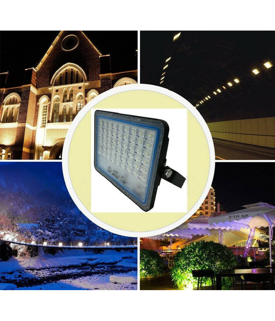 Lampione Stradale Solare Faro A Led 200w Con Pannello Solare Luce Fredda 58200         