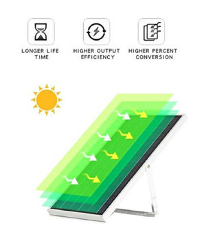 Lampione Stradale Solare Faro A Led 200w Con Pannello Solare Luce Fredda 58200         