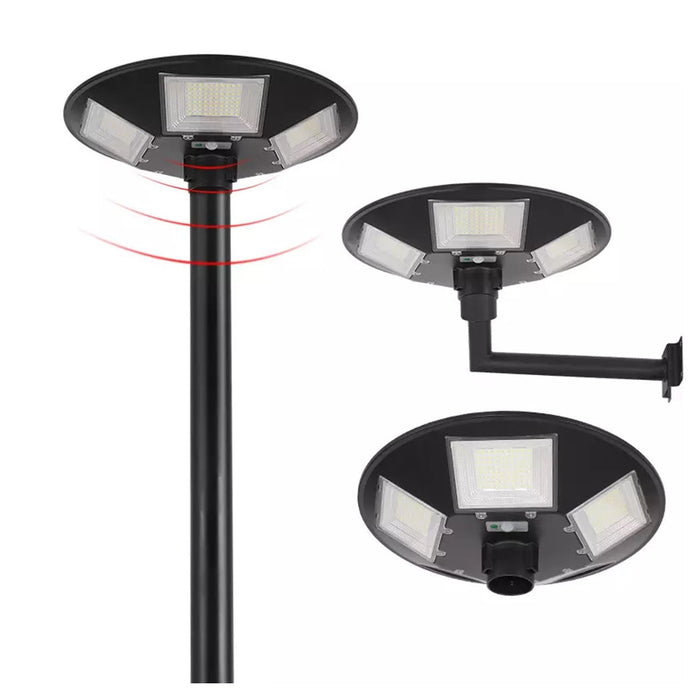 Trade Shop - Lampione Ufo Led Solare 350w Sensore Movimento Crepuscolare Luce Fredda 6500k Ip65 -