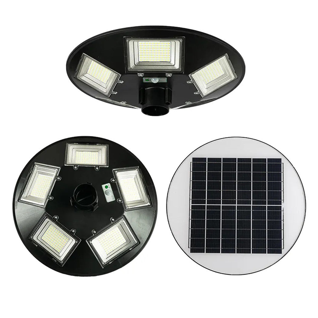 Trade Shop - Lampione Ufo Led Solare 350w Sensore Movimento Crepuscolare Luce Fredda 6500k Ip65 -