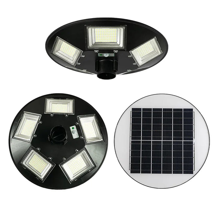 Trade Shop - Lampione Ufo Led Solare 350w Sensore Movimento Crepuscolare Luce Fredda 6500k Ip65 -