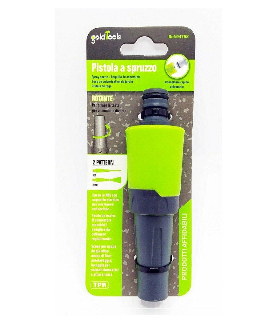 Lancia Pistola Spruzzo Per Irrigazione Giardino Con Innesto Rapido 2 Getti 94758         