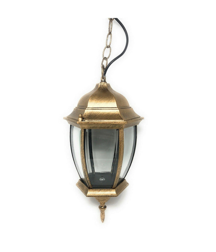 Lanterna A Sospensione Da Soffitto Con Catena Lampada Giardino Attacco E27 Es40         