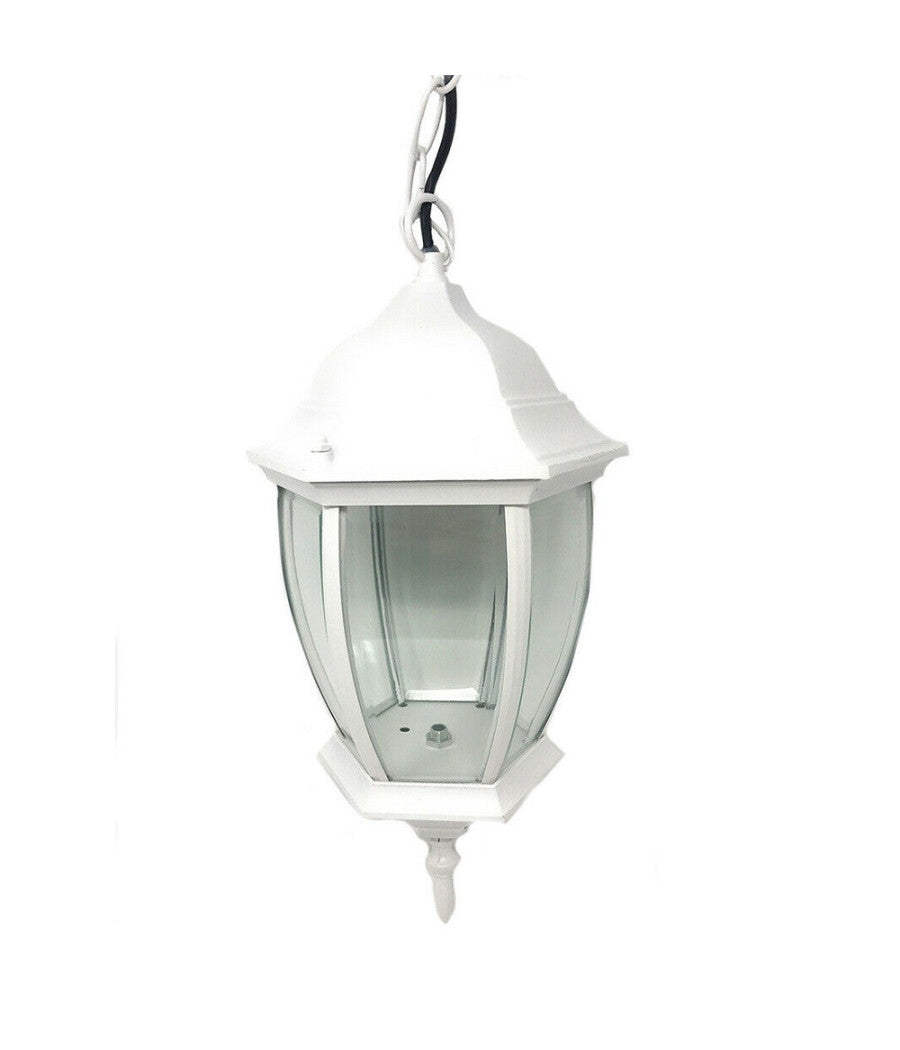 Lanterna A Sospensione Da Soffitto Con Catena Lampada Giardino Attacco E27 Es40         