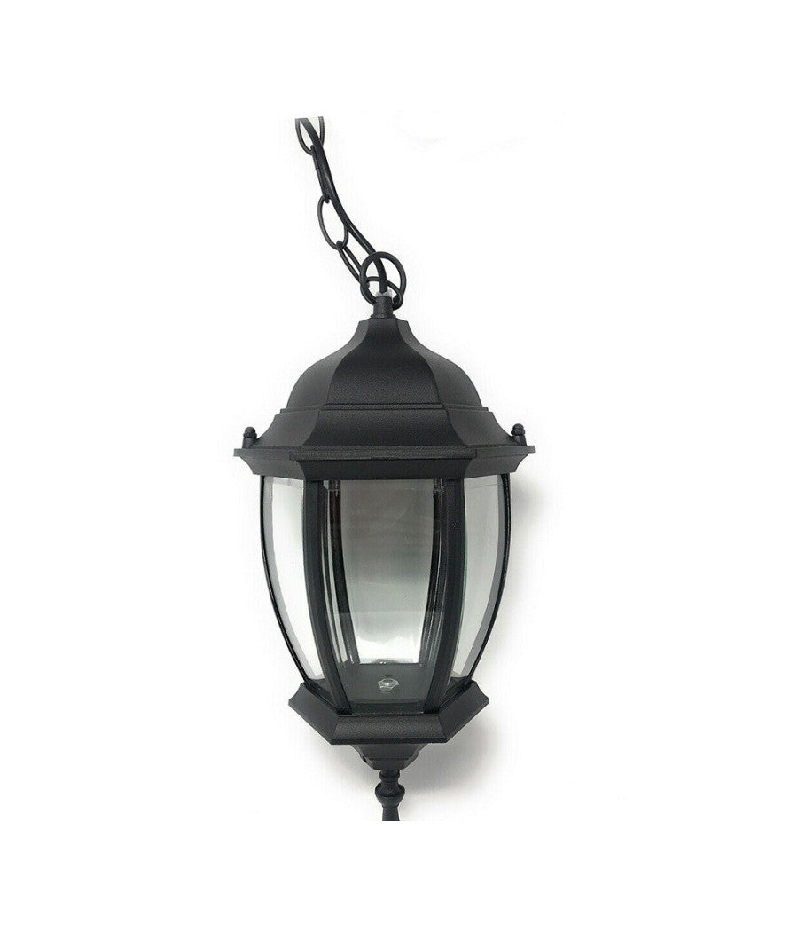 Lanterna A Sospensione Da Soffitto Con Catena Lampada Giardino Attacco E27 Es40         