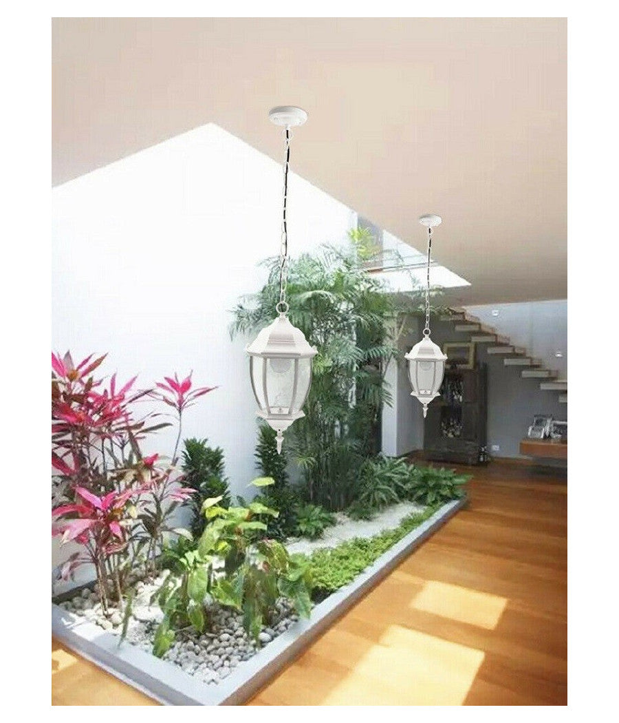 Lanterna A Sospensione Da Soffitto Con Catena Lampada Giardino Attacco E27 Es40         