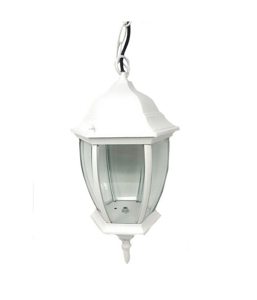 Lanterna A Sospensione Da Soffitto Con Catena Lampada Giardino Attacco E27 Es40  Bianco       