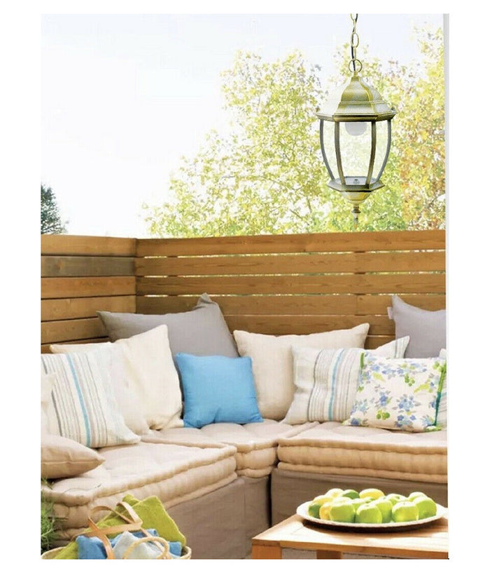 Lanterna A Sospensione Da Soffitto Con Catena Lampada Giardino Attacco E27 Es40         