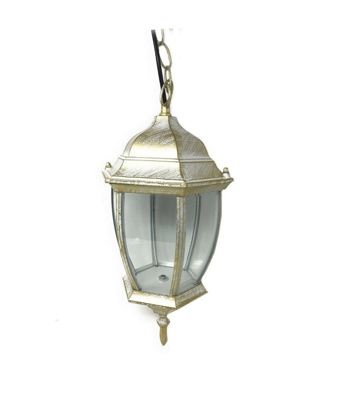 Lanterna A Sospensione Da Soffitto Con Catena Lampada Giardino Attacco E27 Es40         