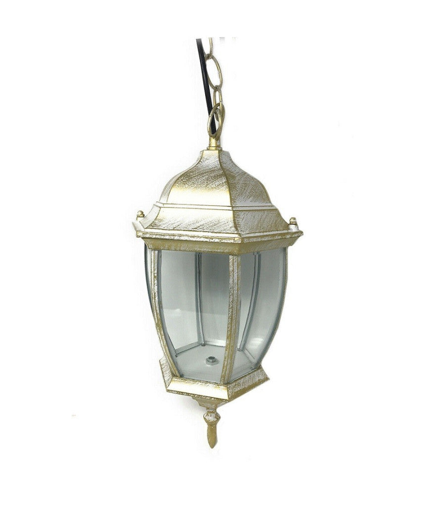 Lanterna A Sospensione Da Soffitto Con Catena Lampada Giardino Attacco E27 Es40         