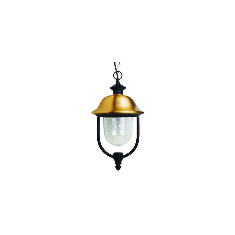 Lanterna Apollo con Catena – Alluminio Ramato, IP44, Esterni – GDLC