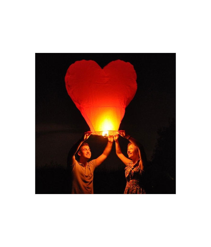 Lanterna Cinese Volante Skylantern A Forma Di Cuore Per Matrimonio Eventi Party         