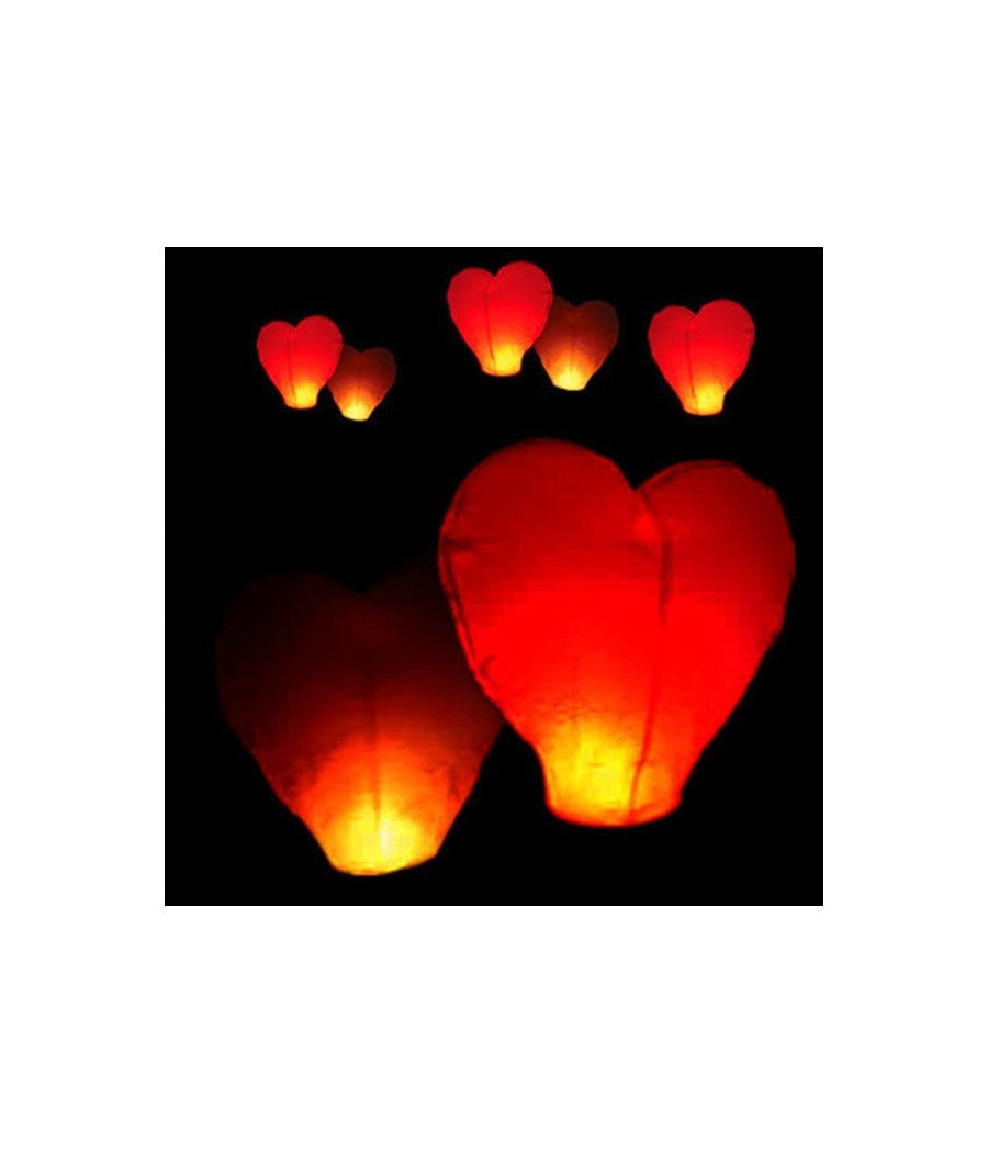 Lanterna Cinese Volante Skylantern A Forma Di Cuore Per Matrimonio Eventi Party         
