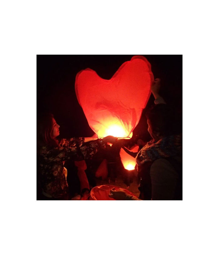 Lanterna Cinese Volante Skylantern A Forma Di Cuore Per Matrimonio Eventi Party         