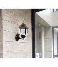 Lanterna Da Giardino Antica Lampada Parete Applique Da Esterno A Muro Retrò Es09  Nero       