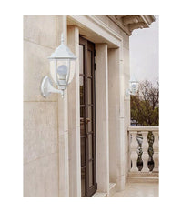 Lanterna Da Giardino Antica Lampada Parete Applique Da Esterno A Muro Retrò Es09  Bianco       
