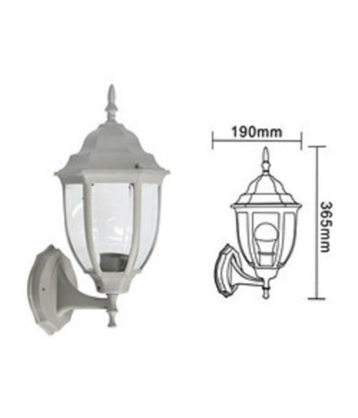 Lanterna Da Giardino Antica Lampada Parete Applique Da Esterno A Muro Retrò Es09  Grigio       