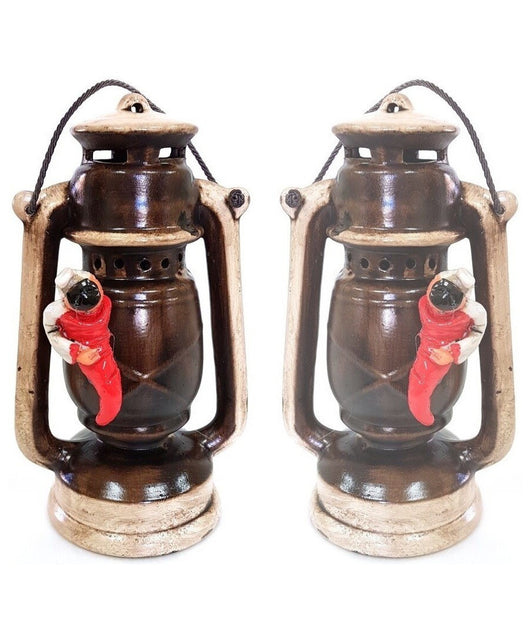 Lanterna Elemento Decorativo Casa Pulcinella Portafortuna Terracotta         