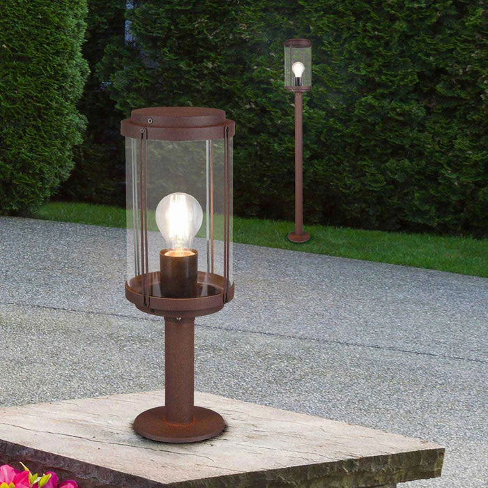 LÚZETE - LANTERNA ESTERNA 100 CM E27 IP44 RUGGINE TRILLIUM