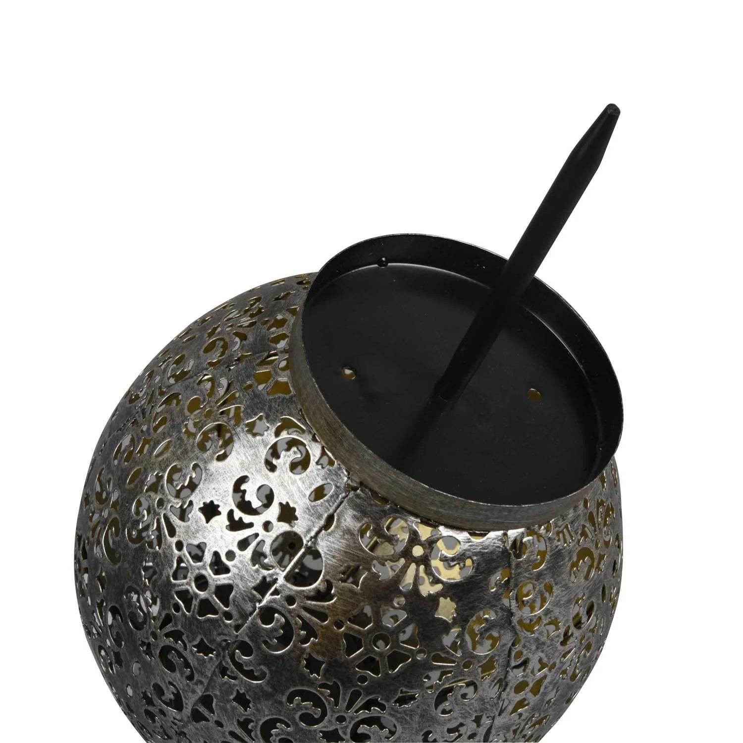 LÚZETE - LANTERNA ESTERNA A LED SOLARE ARGENTO ANTICO CANEK