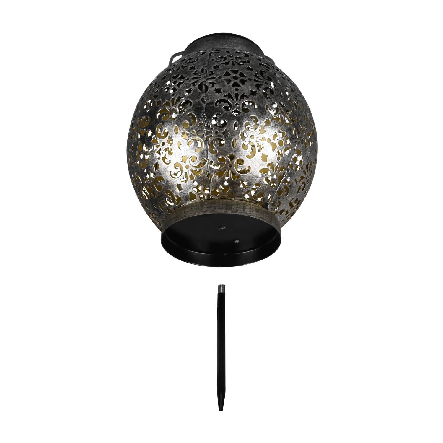 LÚZETE - LANTERNA ESTERNA A LED SOLARE ARGENTO ANTICO CANEK