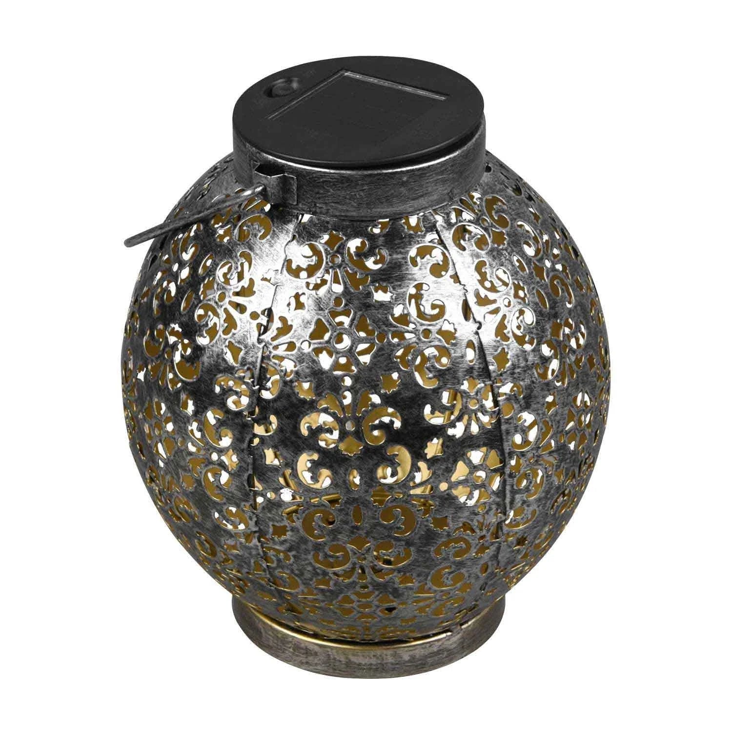 LÚZETE - LANTERNA ESTERNA A LED SOLARE ARGENTO ANTICO CANEK