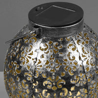 LÚZETE - LANTERNA ESTERNA A LED SOLARE ARGENTO ANTICO CANEK
