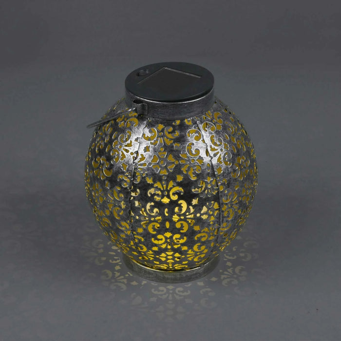 LÚZETE - LANTERNA ESTERNA A LED SOLARE ARGENTO ANTICO CANEK