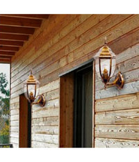 Lanterna Giardino Antica Lampada Parete Applique Esterno Muro Retrò Es09 Bronzo         
