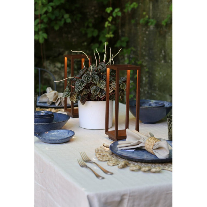 Lanterna Home Corten a Led da 2,2w a batteria IP54 Zafferano