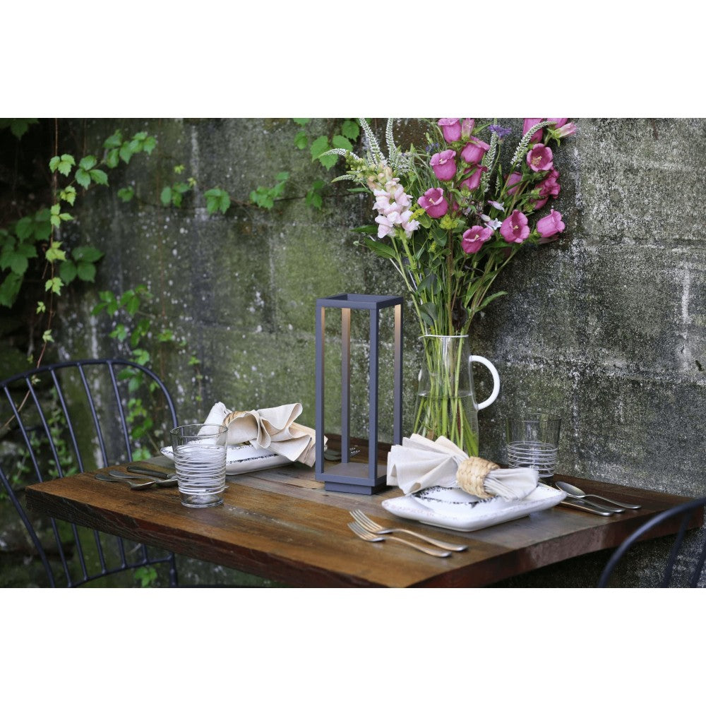 Lanterna Home Grigio Scuro a Led da 2,2w a batteria IP54 Zafferano