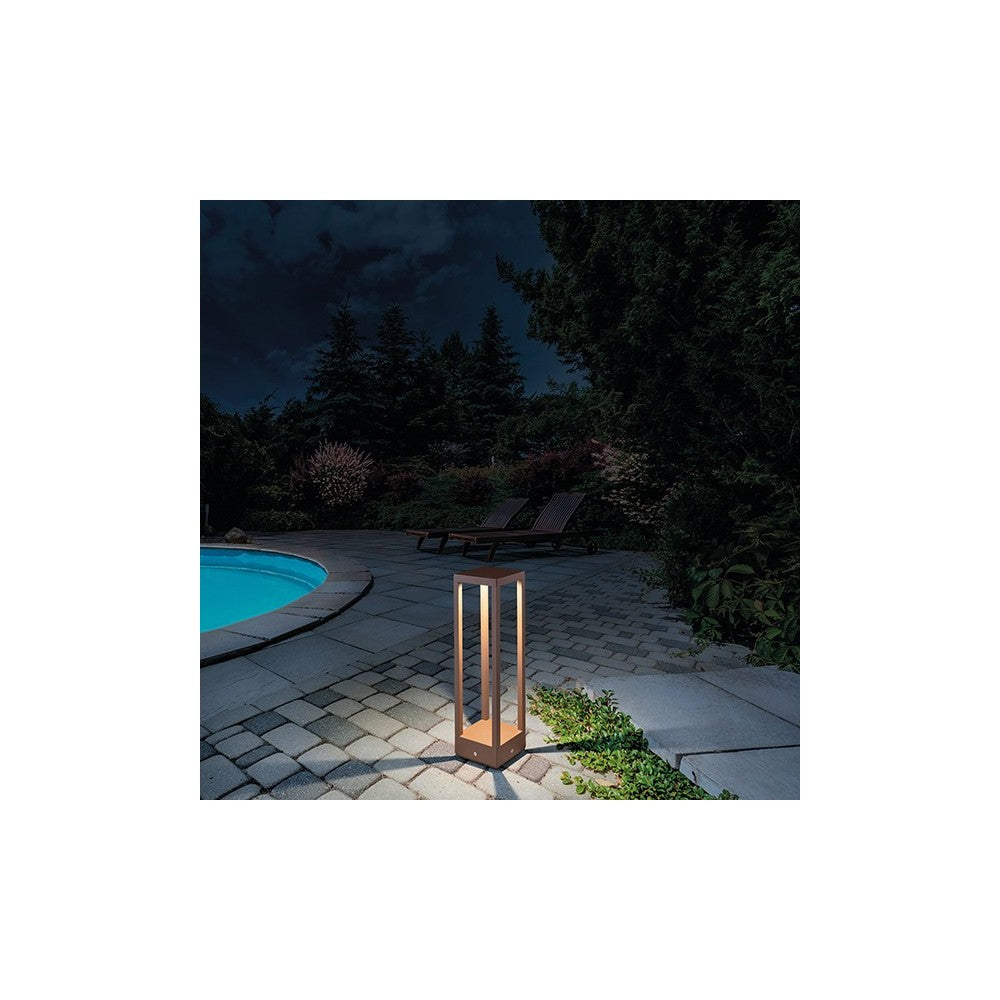 Lanterna Home Solare a Led da 2,2w a batteria, IP54 Zafferano corten