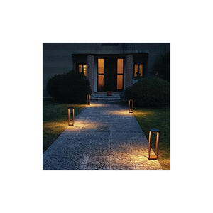 Lanterna Home Solare a Led da 2,2w a batteria, IP54 Zafferano corten