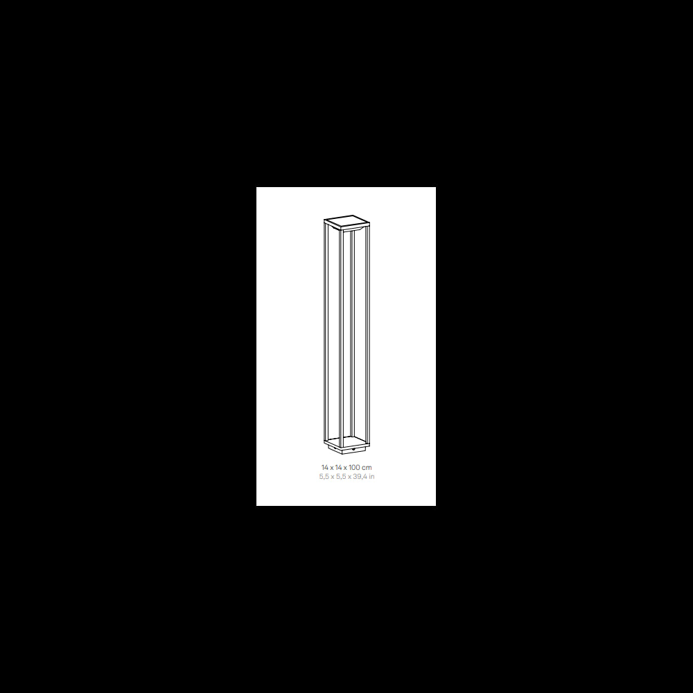 Lanterna Home solare Grigio Scuro a led 100 cm da 2,2w a batteria IP54 Zafferano