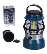 Lanterna Lampada Solare Da Campeggio Ricaricabile Luce Led Emergenza Dimmerabile         