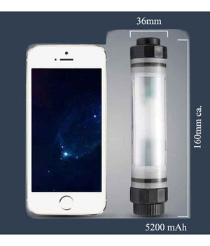 Lanterna Led Torcia Portatile Lampada 5200mah Emergenza Ricaricabile Usb Powerbank         