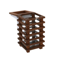 Lanterna legno marrone rettangolare cm 15,5x15h35