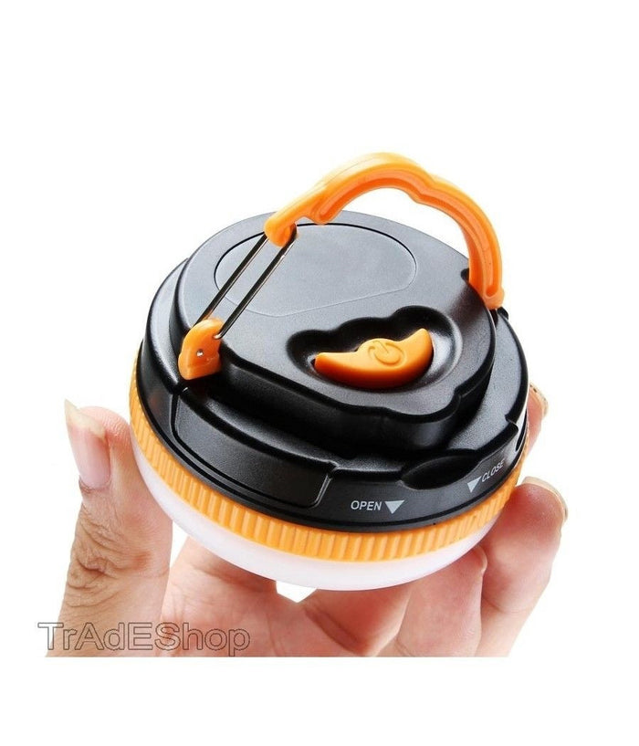Lanterna Luce Led Portatile Tascabile Per Campeggio Pesca Gancio Con Calamita         
