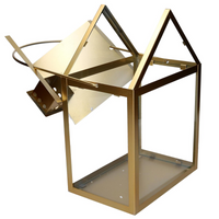 Lanterna metallo 1-3 oro cm 27x18,2h42