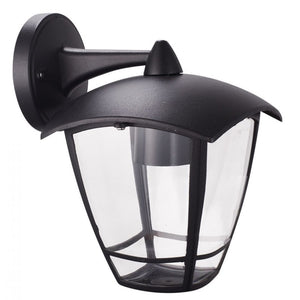 Lanterna Selene a Muro Braccio Superiore – Alluminio Nero, IP44, Esterni – GDLC