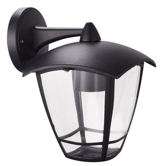 Lanterna Selene a Muro Braccio Superiore – Alluminio Nero, IP44, Esterni – GDLC