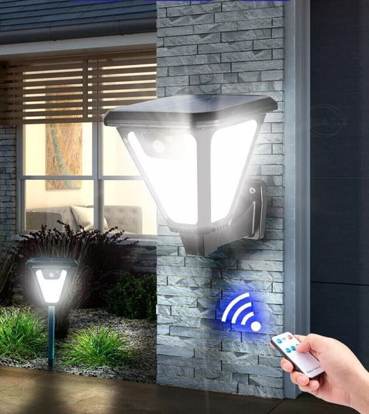 lanterna solare 100 led sensore di movimento lampada a terra o applique a muro / hs-v83 - ZENCOCCO