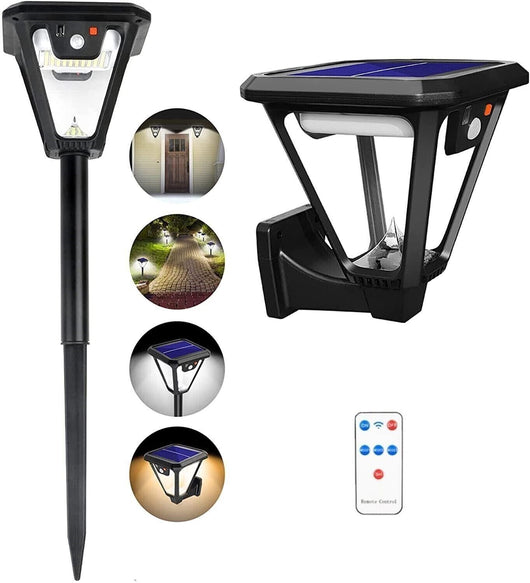 lanterna solare 100 led sensore di movimento lampada a terra o applique a muro / hs-v83 - ZENCOCCO