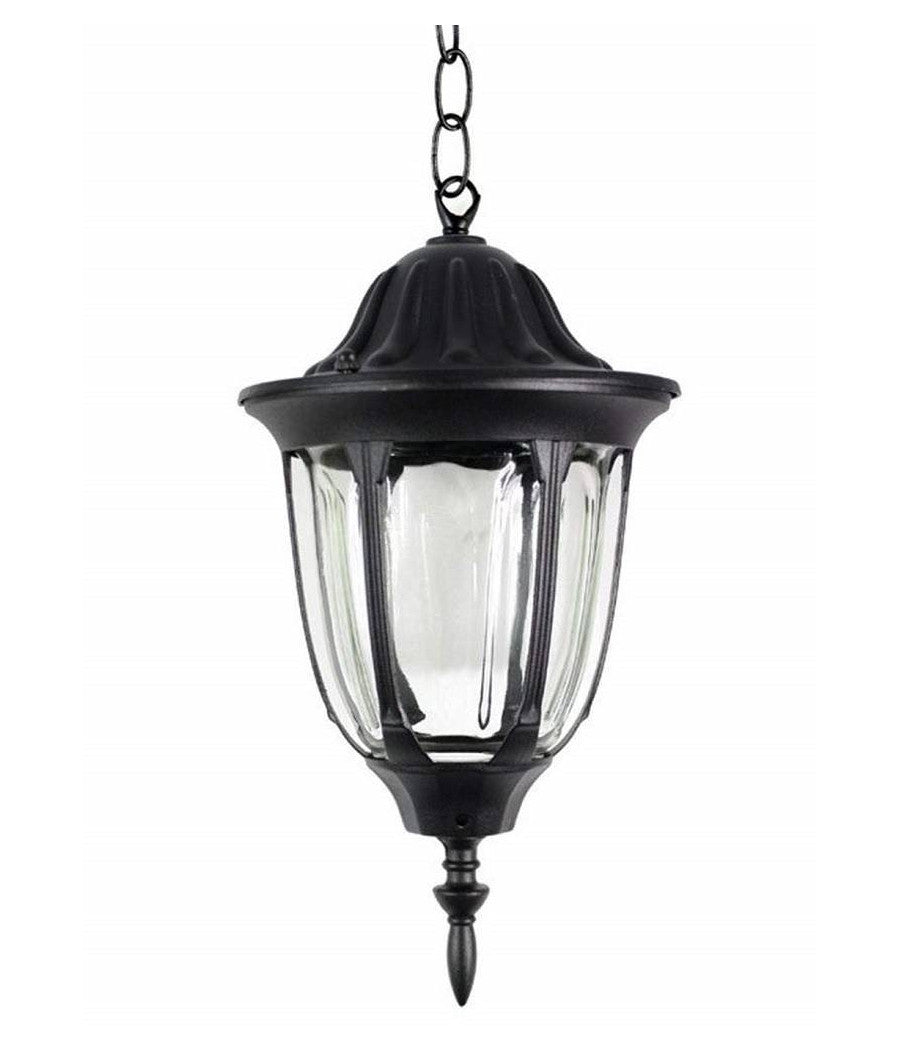 Lanterna Sospesa Da Soffitto Lampada Giardino Retrò Per Esterno Con Catena  Nero       