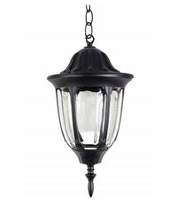 Lanterna Sospesa Da Soffitto Lampada Giardino Retrò Per Esterno Con Catena  Nero       