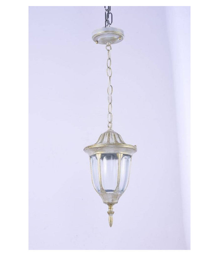 Lanterna Sospesa Da Soffitto Lampada Giardino Retrò Per Esterno Con Catena  Oro       