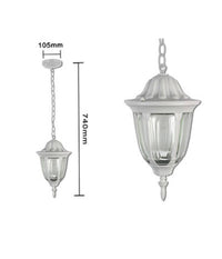 Lanterna Sospesa Da Soffitto Lampada Giardino Retrò Per Esterno Con Catena         